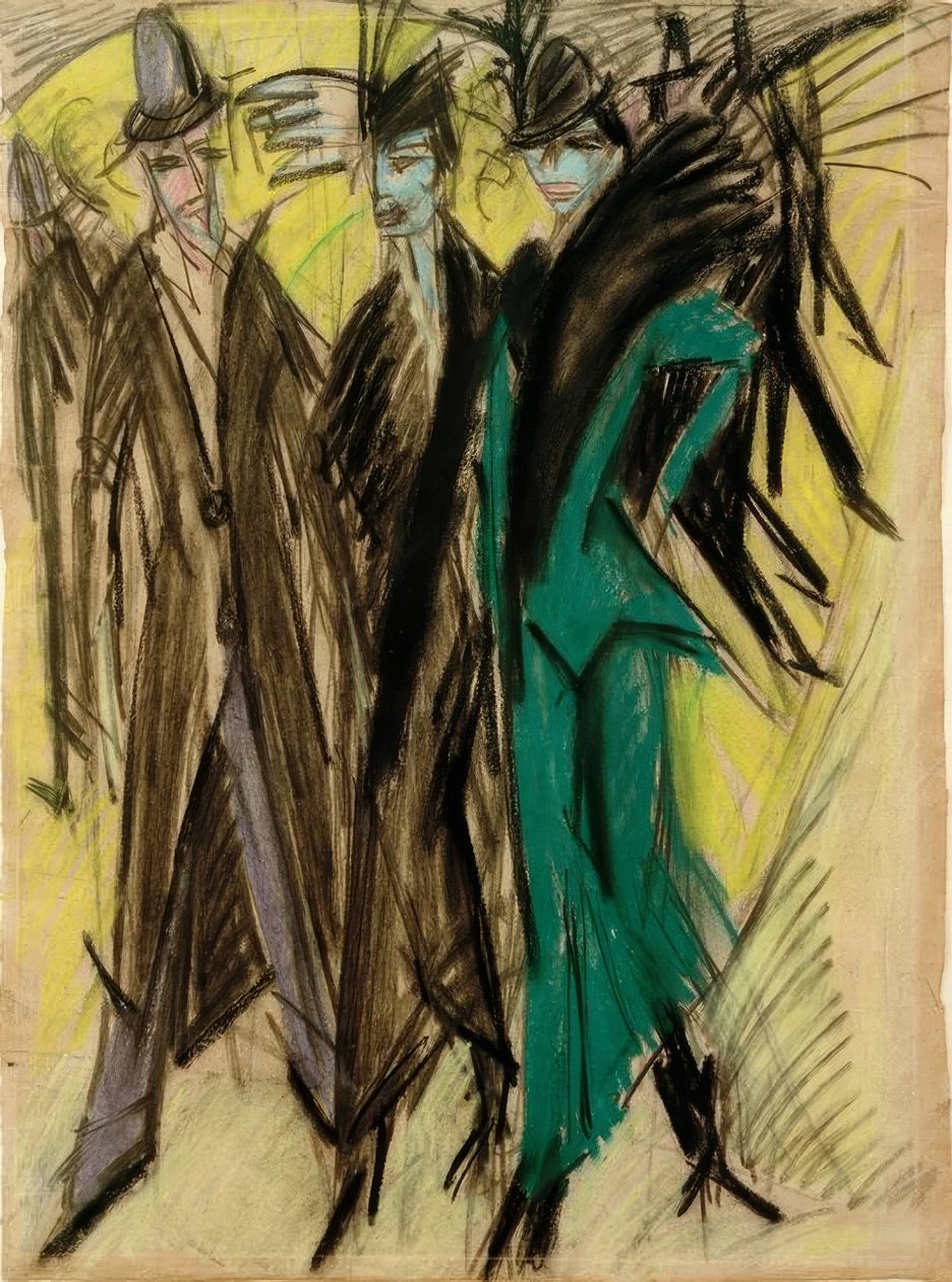 Escena callejera en Berlín de Ernst Ludwig Kirchner