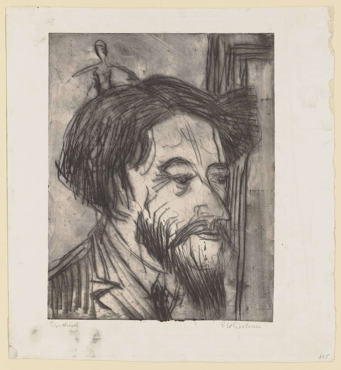 Retrato del profesor Enrico Padua de Ernst Ludwig Kirchner