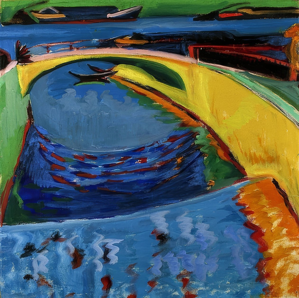 Puente en la desembocadura del Prießnitz de Ernst Ludwig Kirchner