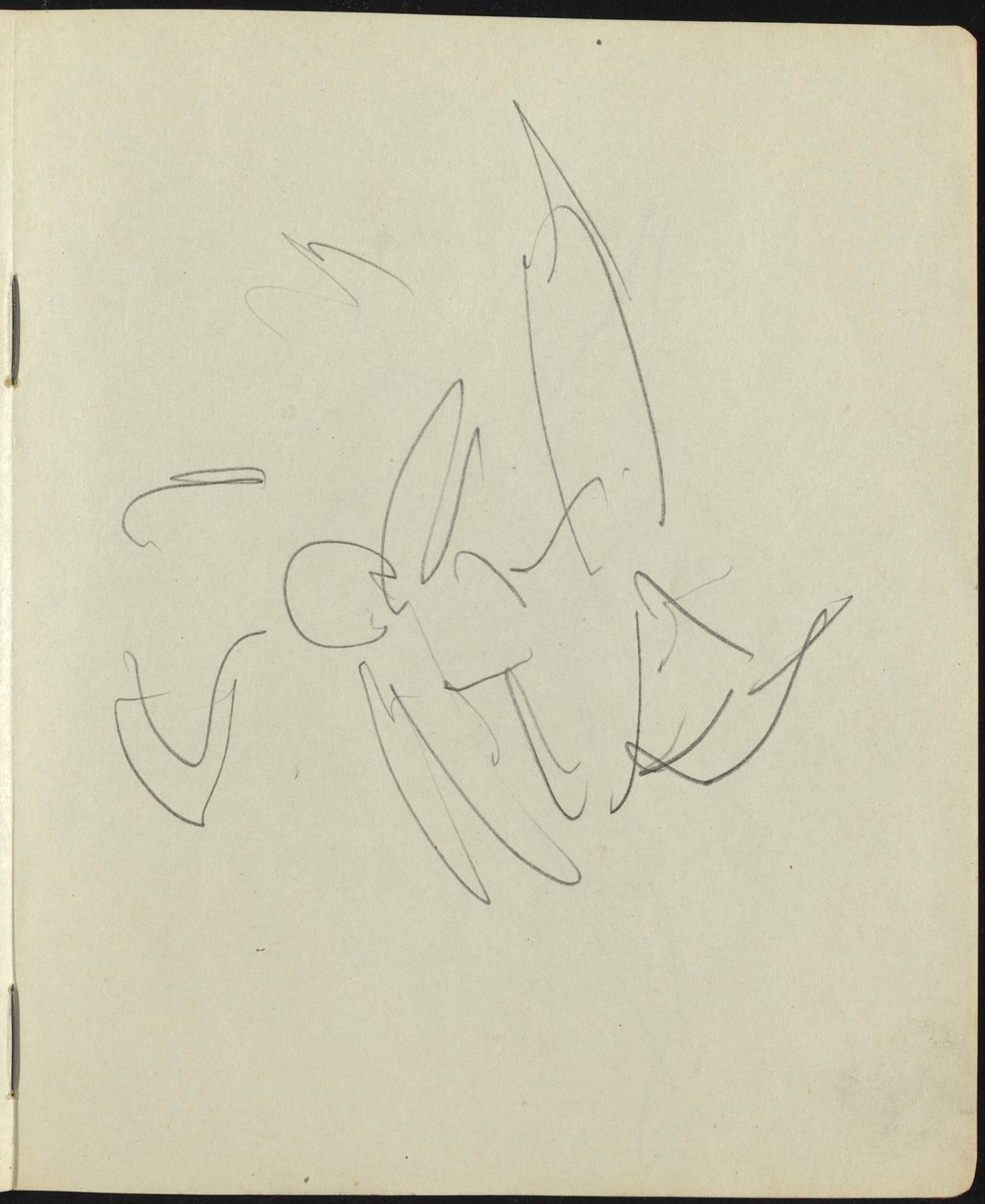 Bailarines y Artistas (Página de un Cuaderno de Bocetos) de Ernst Ludwig Kirchner