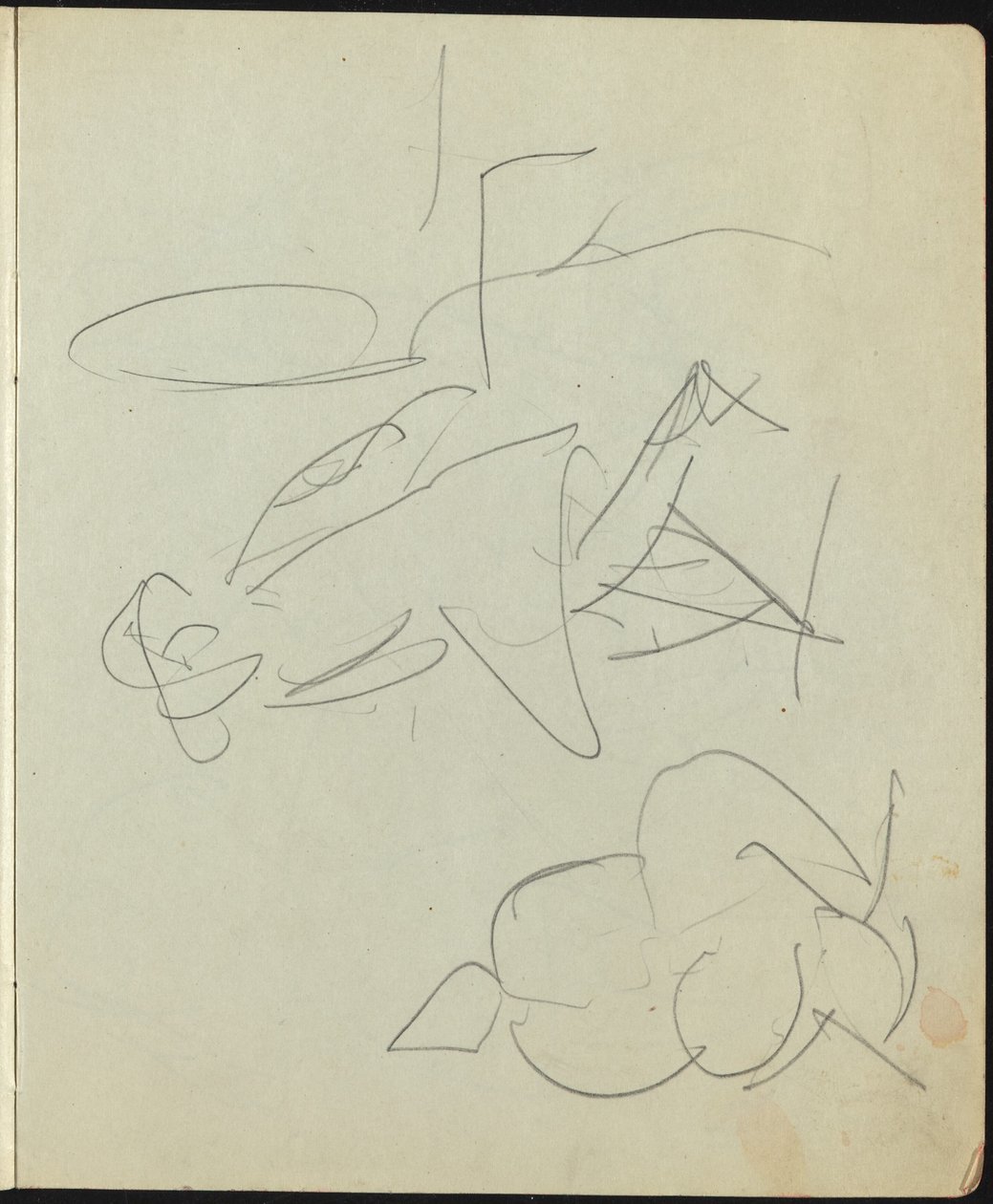Bailarines y artistas (Página de un cuaderno de bocetos) de Ernst Ludwig Kirchner