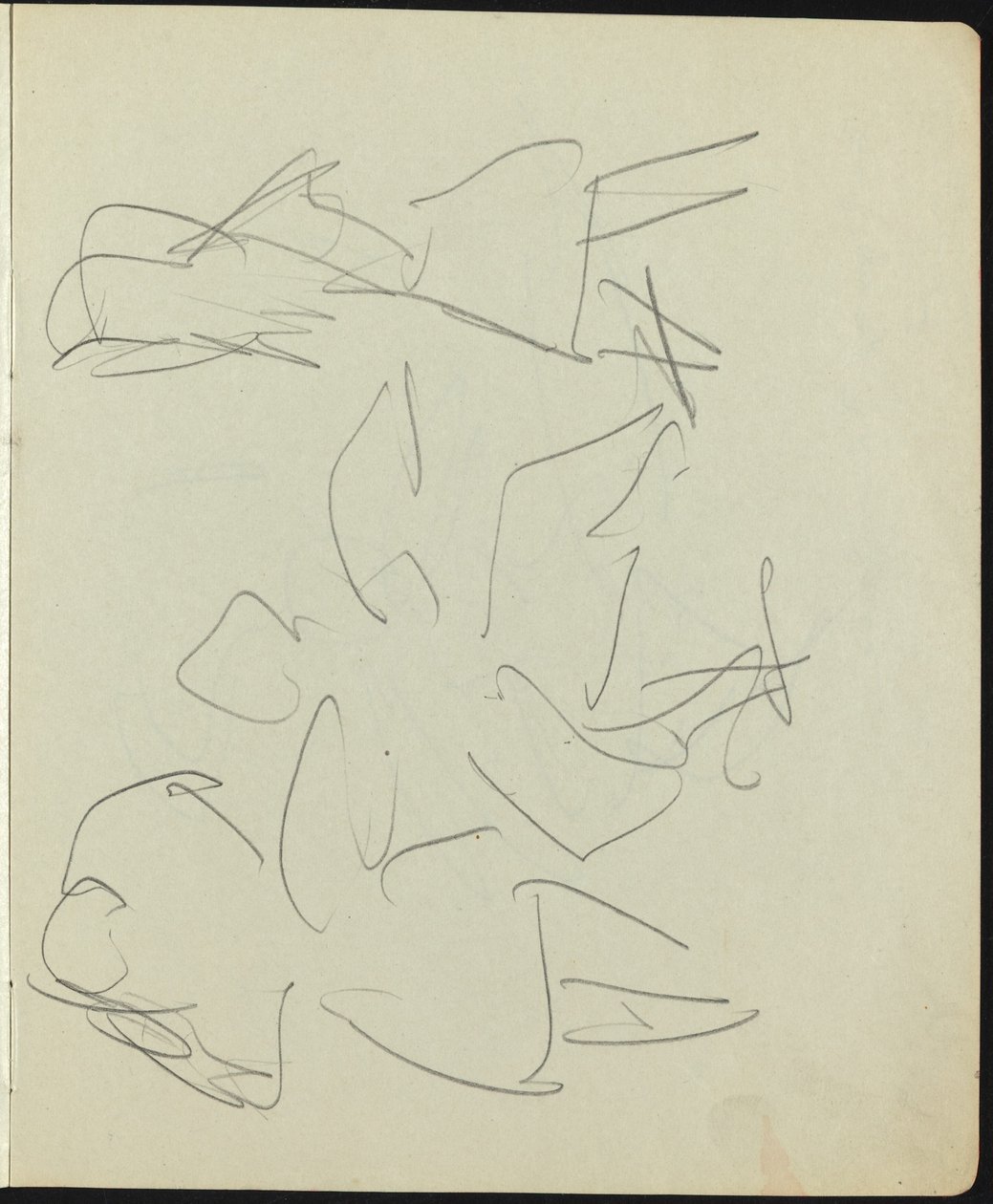 Bailarines y artistas (Página de un cuaderno de bocetos) de Ernst Ludwig Kirchner