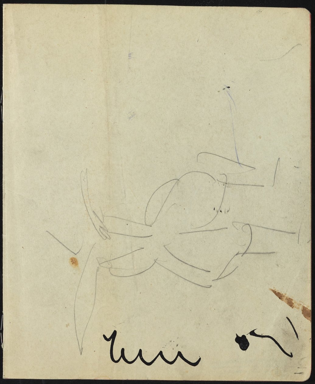 Bailarines y artistas (Página de un cuaderno de bocetos) de Ernst Ludwig Kirchner