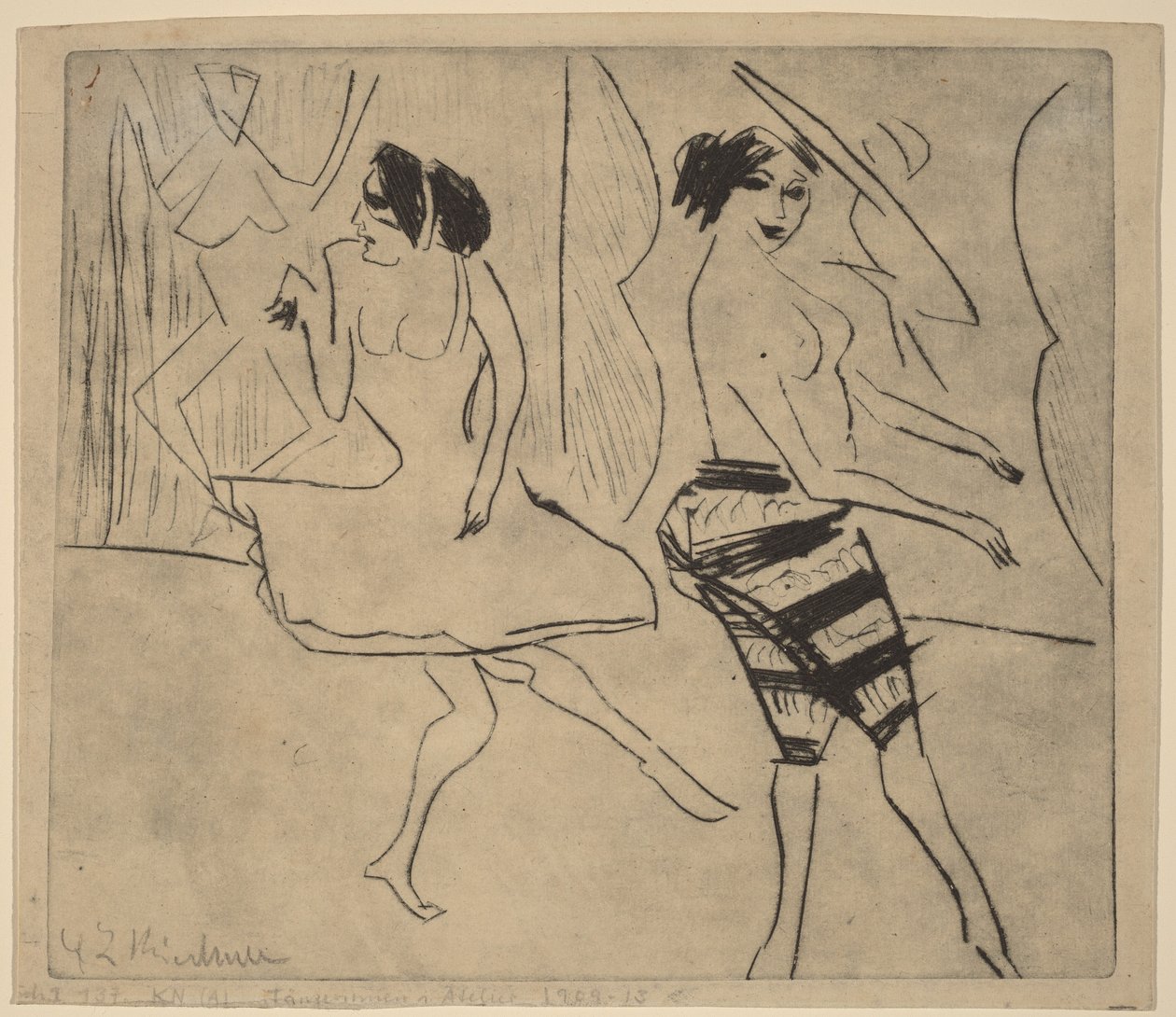 Bailarines en el estudio de Ernst Ludwig Kirchner