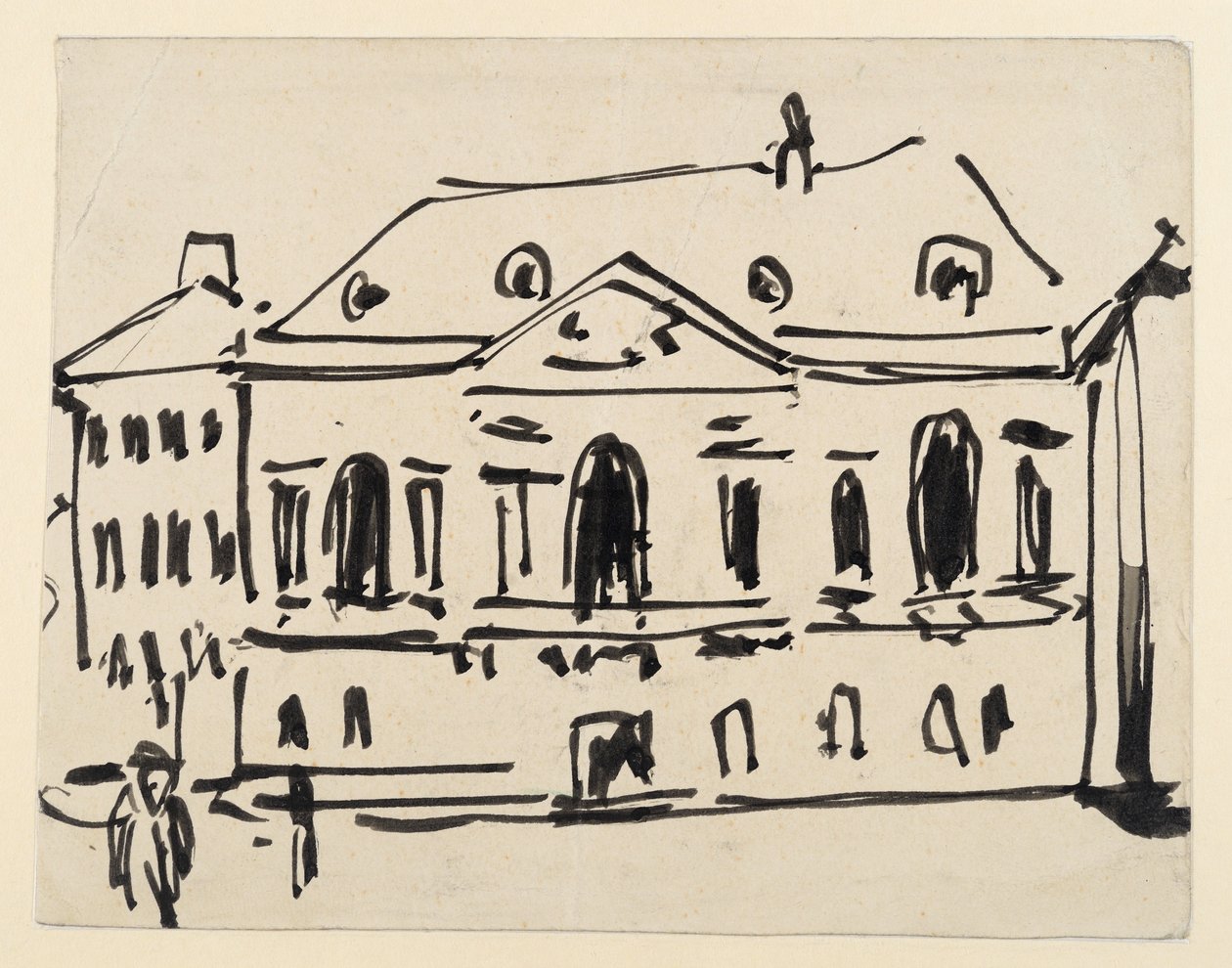 El Palacio de Curlandia en la Zeughausplatz de Dresde de Ernst Ludwig Kirchner