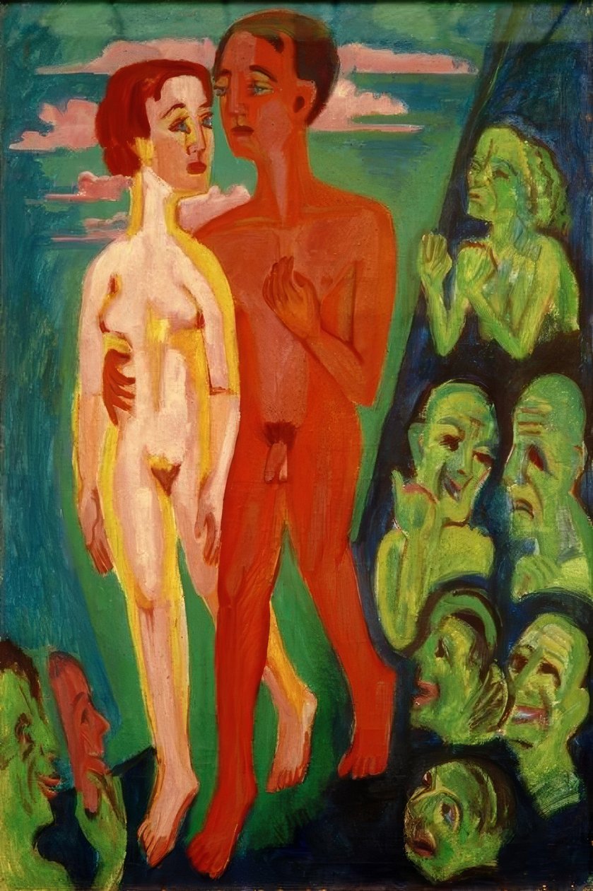La pareja ante la gente de Ernst Ludwig Kirchner