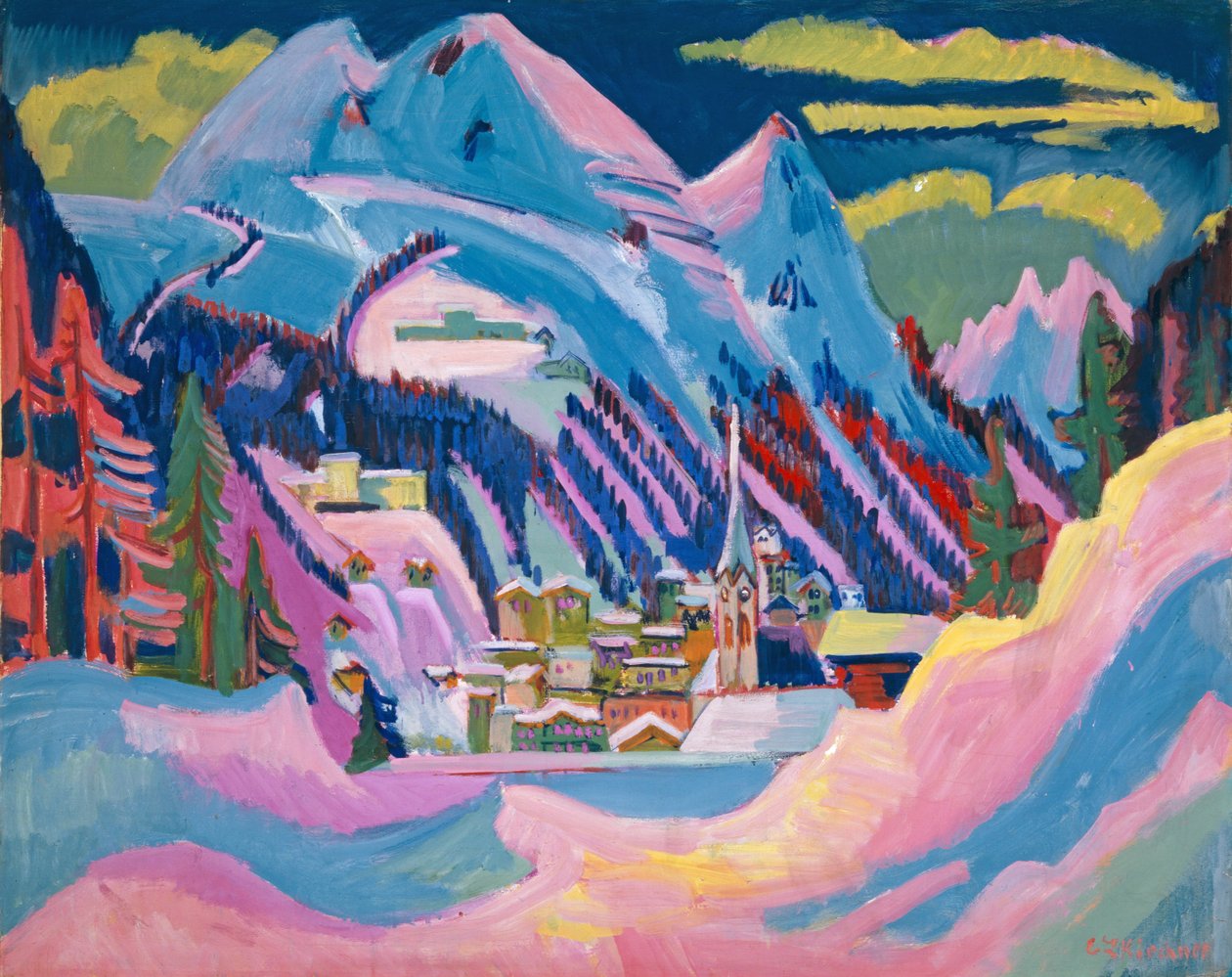 Davos en invierno de Ernst Ludwig Kirchner