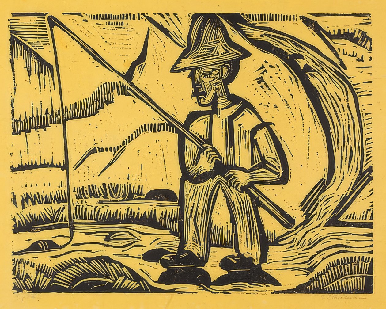 El pescador. 1923 de Ernst Ludwig Kirchner