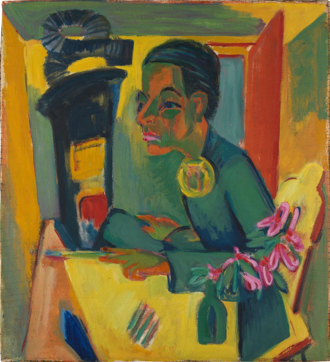 «El pintor» (autorretrato) de Ernst Ludwig Kirchner