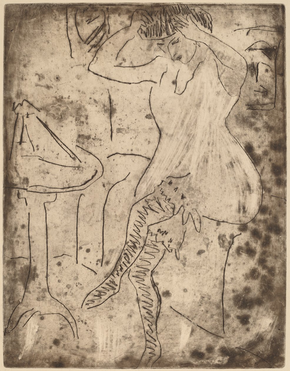 Dodo arreglándose el cabello de Ernst Ludwig Kirchner