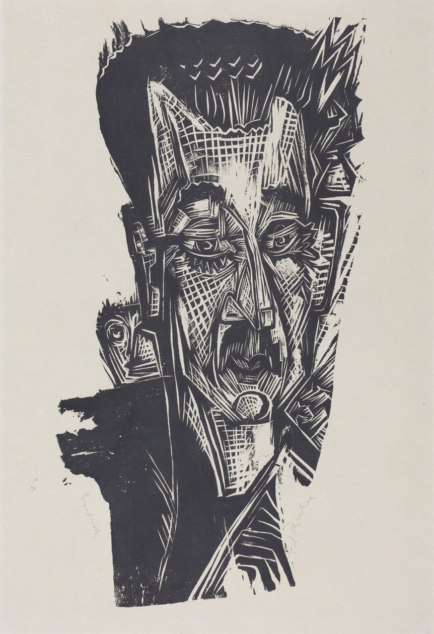 Dr. Ludwig Binswanger (estudio de cabeza del Dr. Ludwig Binswanger) de Ernst Ludwig Kirchner