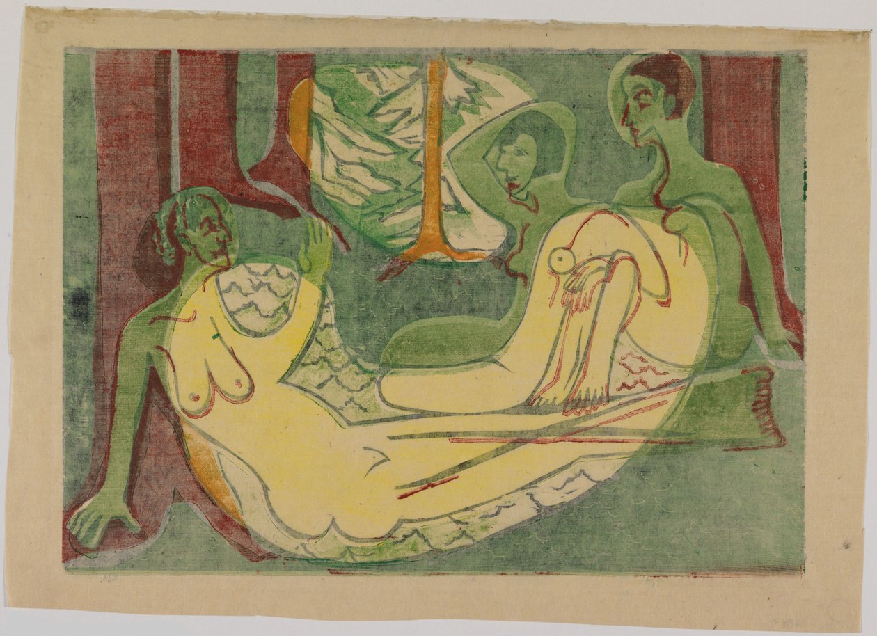 Tres actos en el bosque de Ernst Ludwig Kirchner