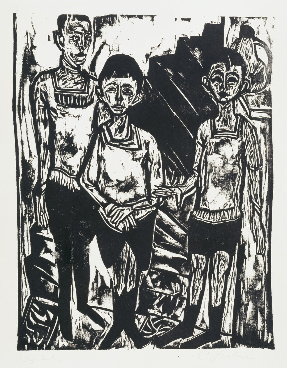 Tres niños (hijos de Fehr) de Ernst Ludwig Kirchner