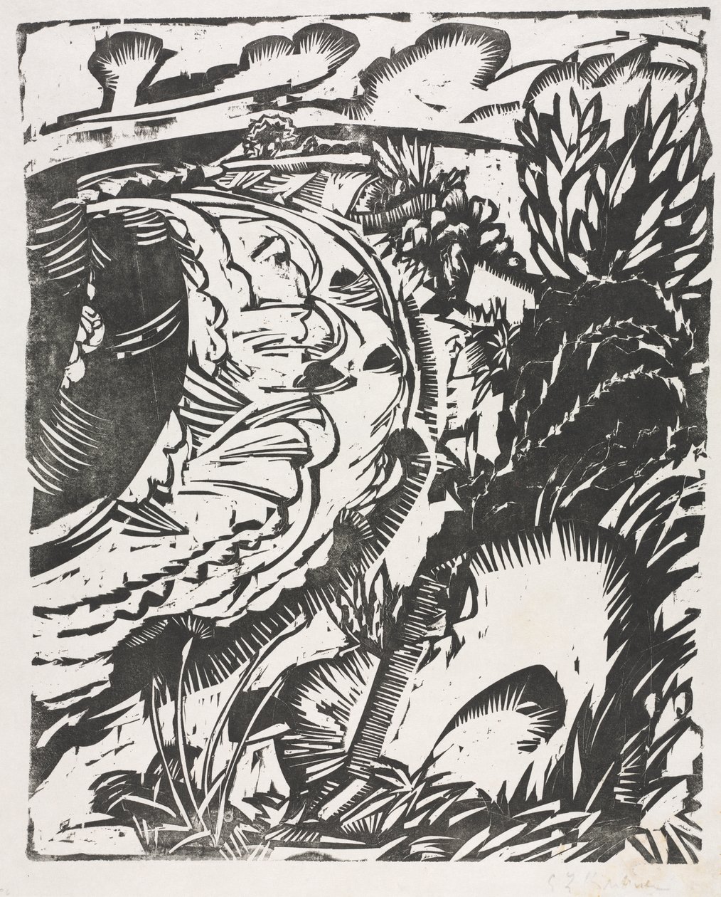 Dune Landscape with a Curving Bay de Ernst Ludwig Kirchner