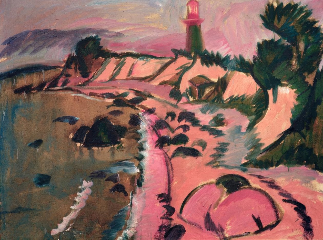 Costa de Fehmarn con faro de Ernst Ludwig Kirchner