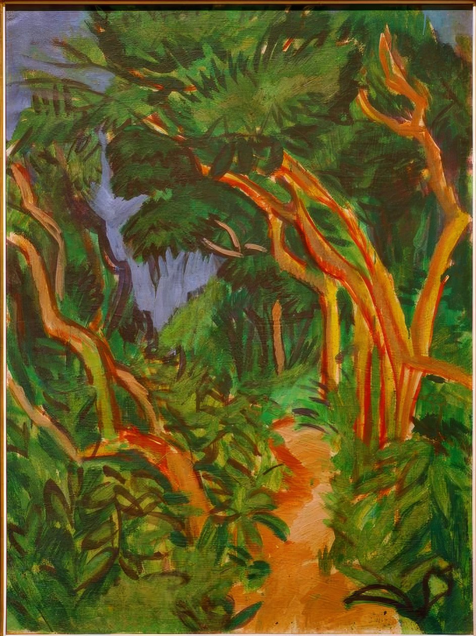 Paisaje de Fehmarn, camino forestal de Ernst Ludwig Kirchner