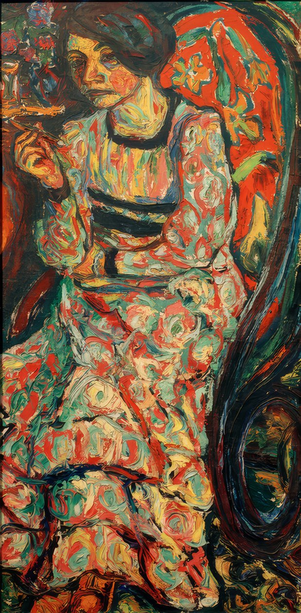 Mujer en la mecedora (Emmi Frisch) de Ernst Ludwig Kirchner