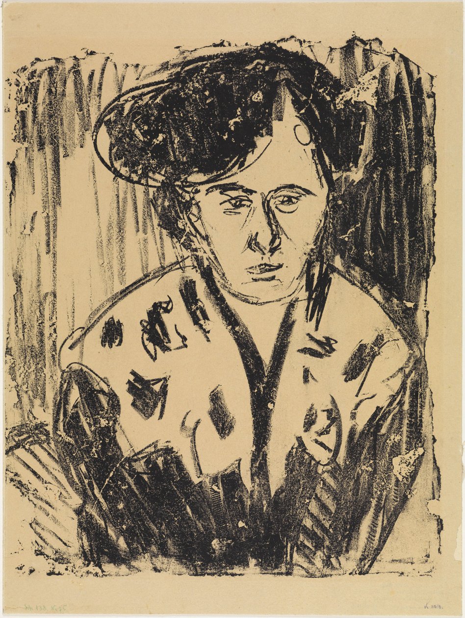 Mujer con cuello de encaje de Ernst Ludwig Kirchner