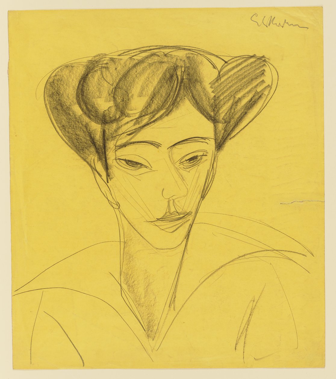 Cabeza de mujer de Ernst Ludwig Kirchner