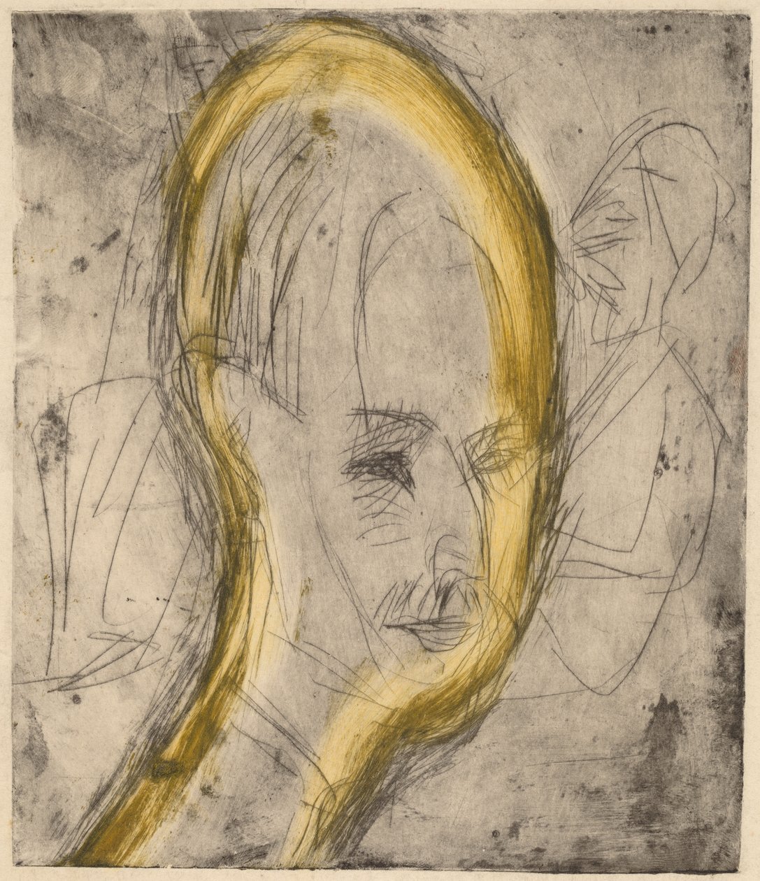 Cabeza del Dr. Bauer, 1921 de Ernst Ludwig Kirchner