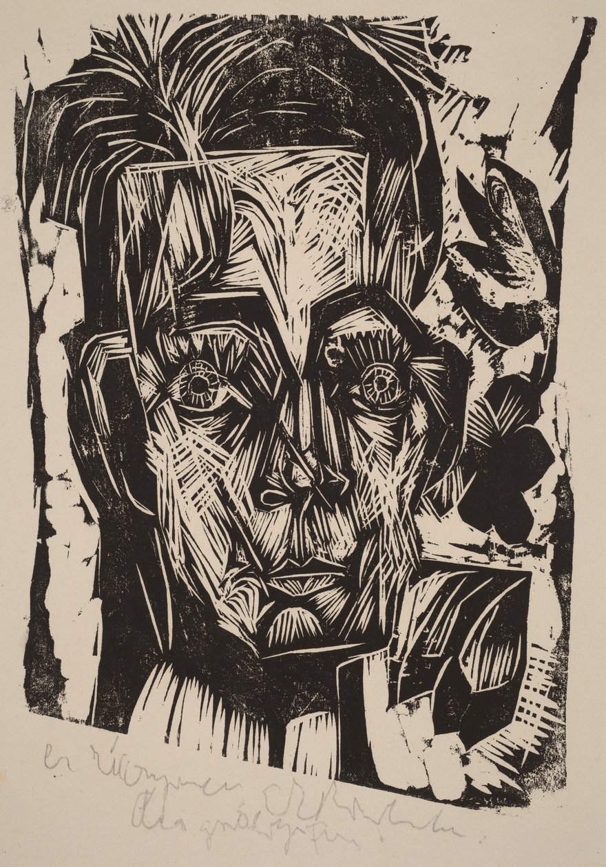 Cabeza del Dr. Robert Binswanger (el estudiante) de Ernst Ludwig Kirchner