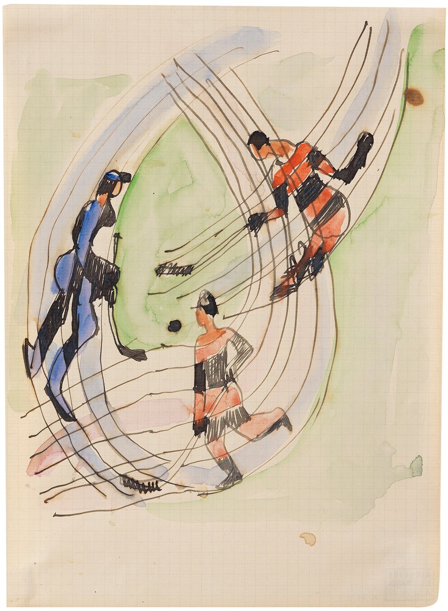 Jugadores de hockey, ca. 1934 de Ernst Ludwig Kirchner