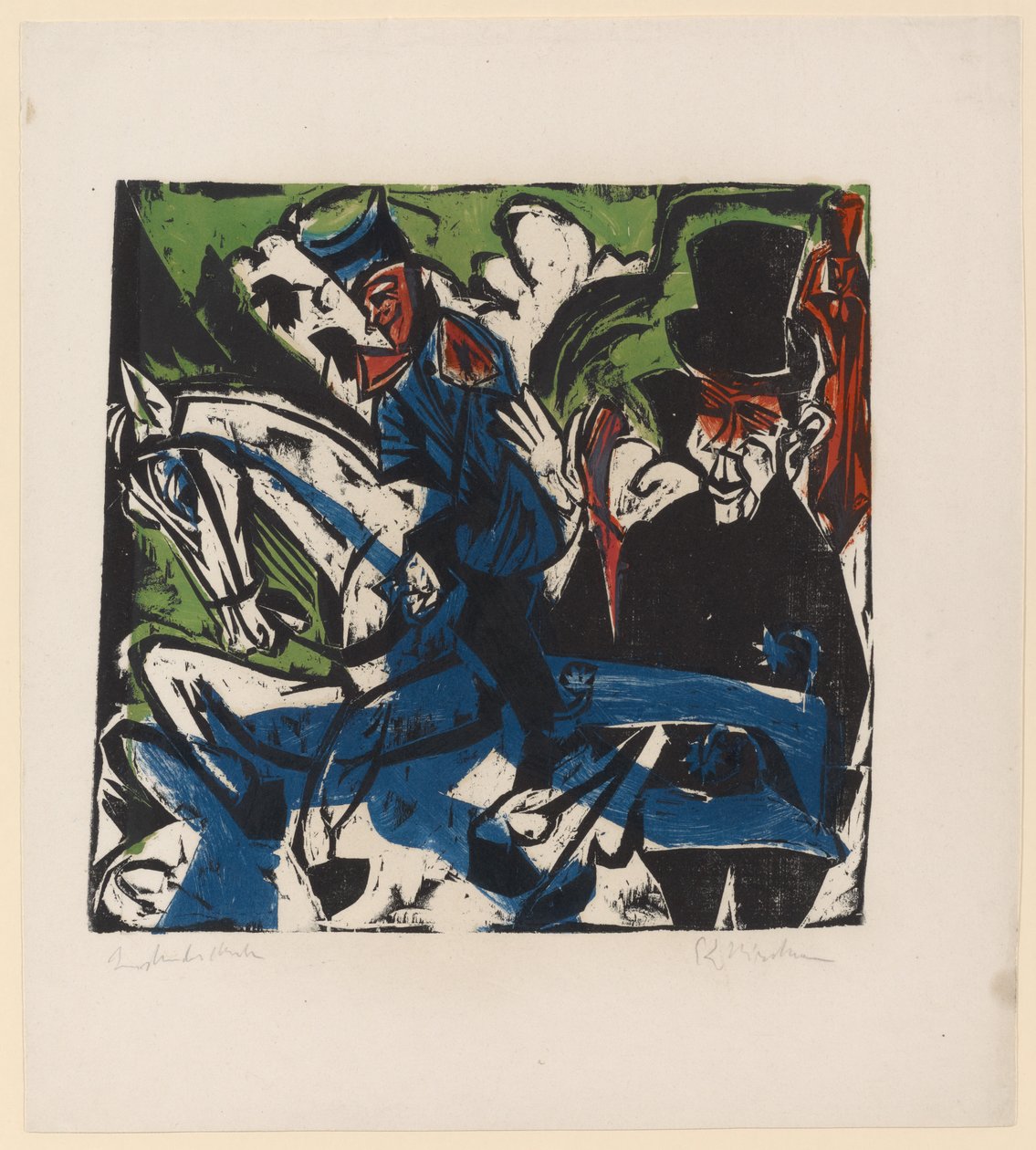 Ilustración para Peter Schlemihl de Adalbert von Chamisso de Ernst Ludwig Kirchner