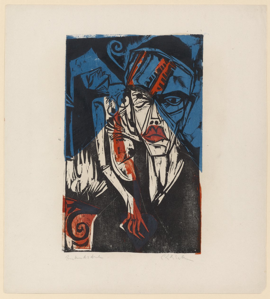 Ilustración para Peter Schlemihl de Adalbert von Chamisso de Ernst Ludwig Kirchner