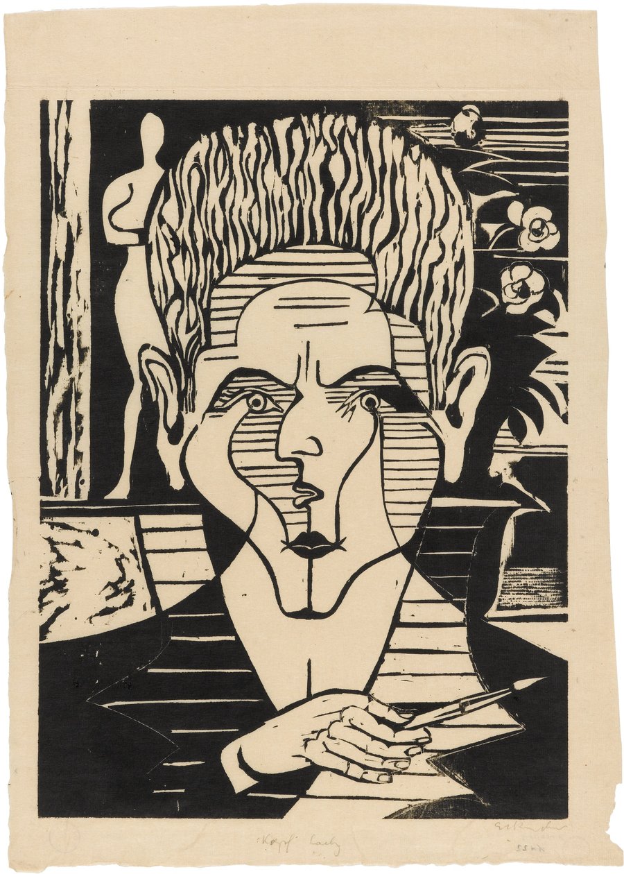 Cabeza de Christian Anton Laely (1913-1992) de Ernst Ludwig Kirchner