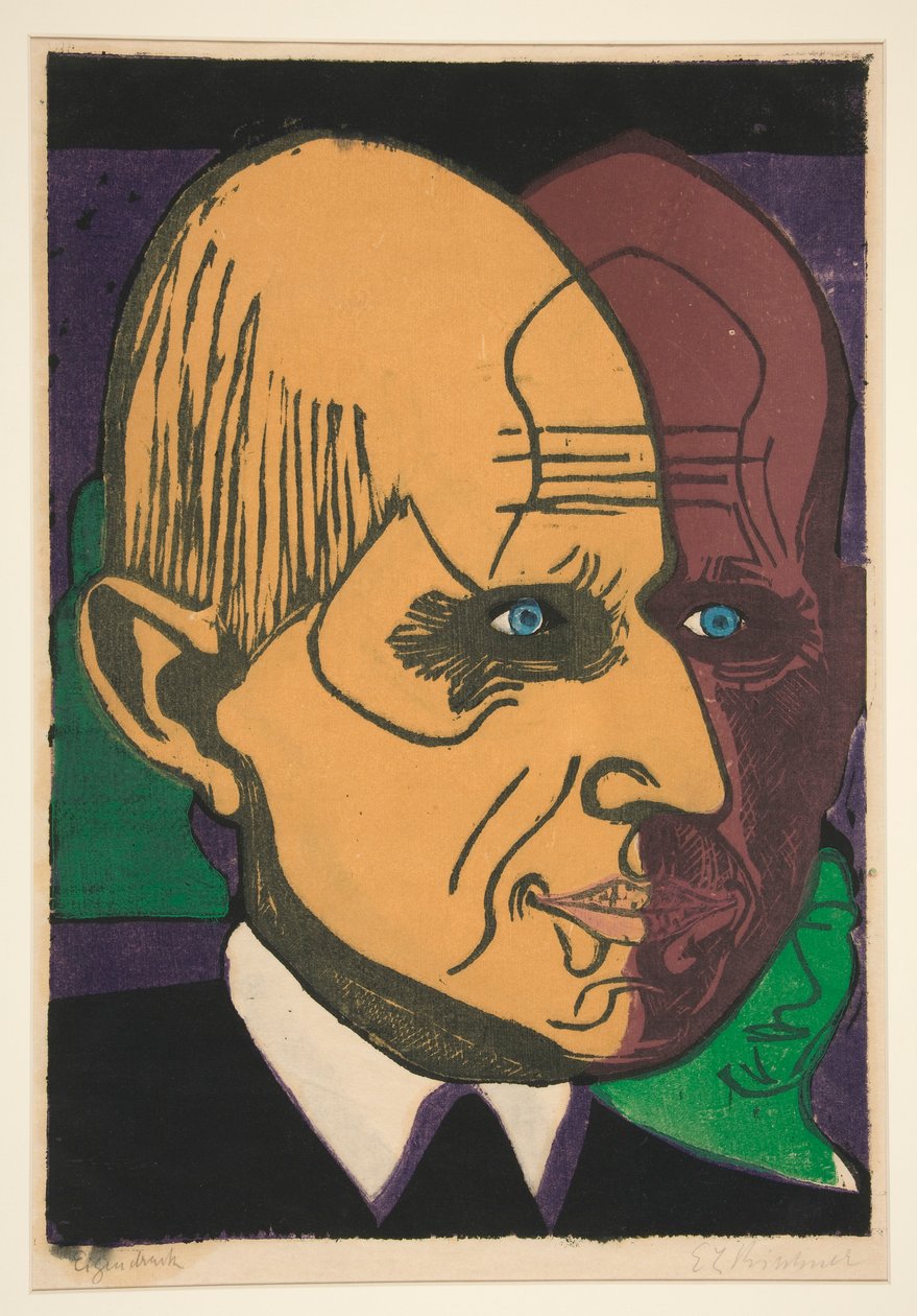 Dr. jefe Bauer (Retrato del Dr. Bauer) de Ernst Ludwig Kirchner