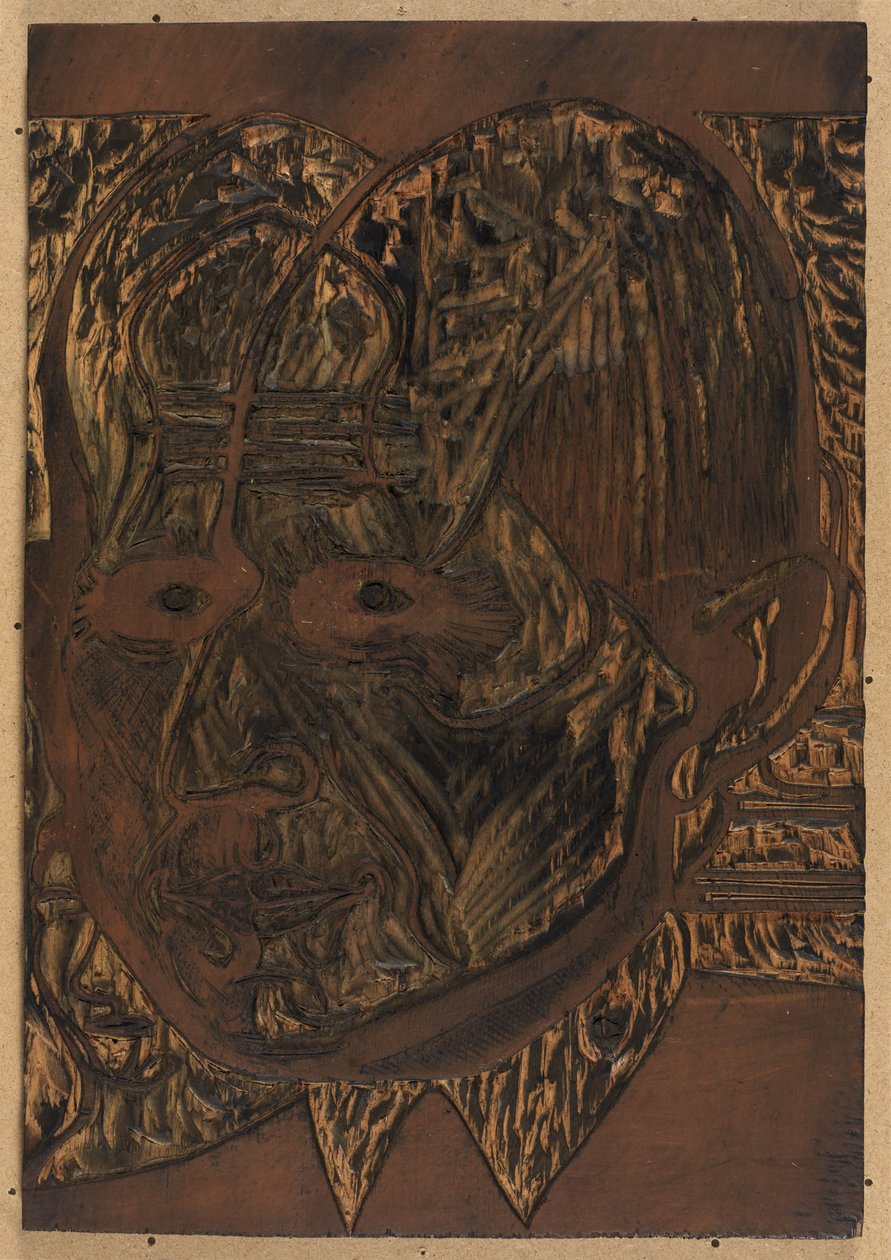 Cabeza del Dr. Bauer, bloque de dibujo de Ernst Ludwig Kirchner