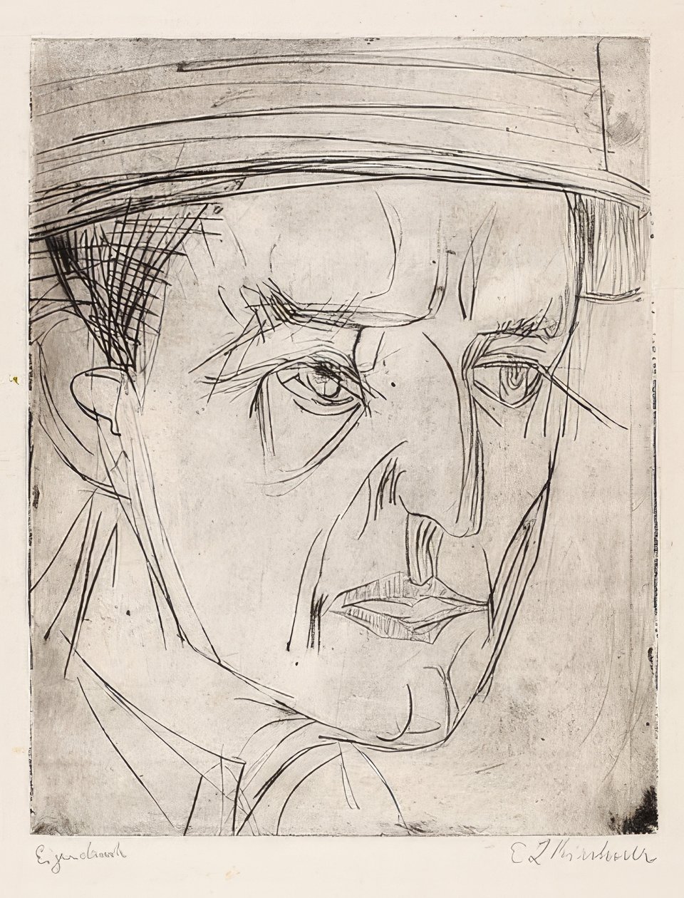 Cabeza del Dr. Grisebach. 1920 de Ernst Ludwig Kirchner