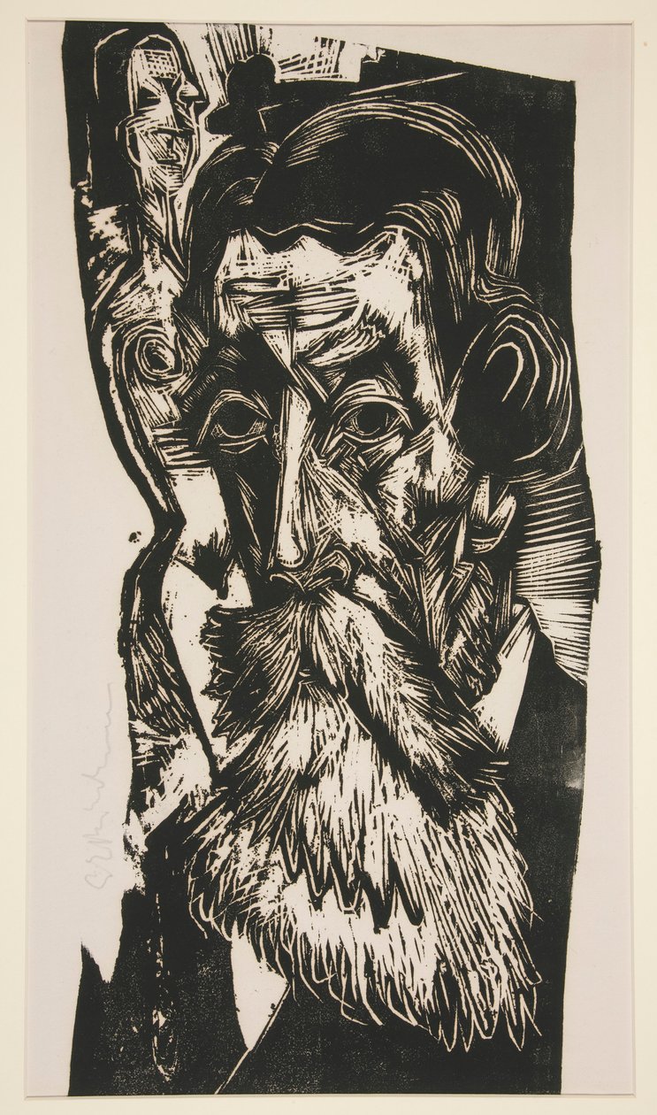 Cabeza de Ludwig Schames (Retrato de Ludwig Schames) de Ernst Ludwig Kirchner