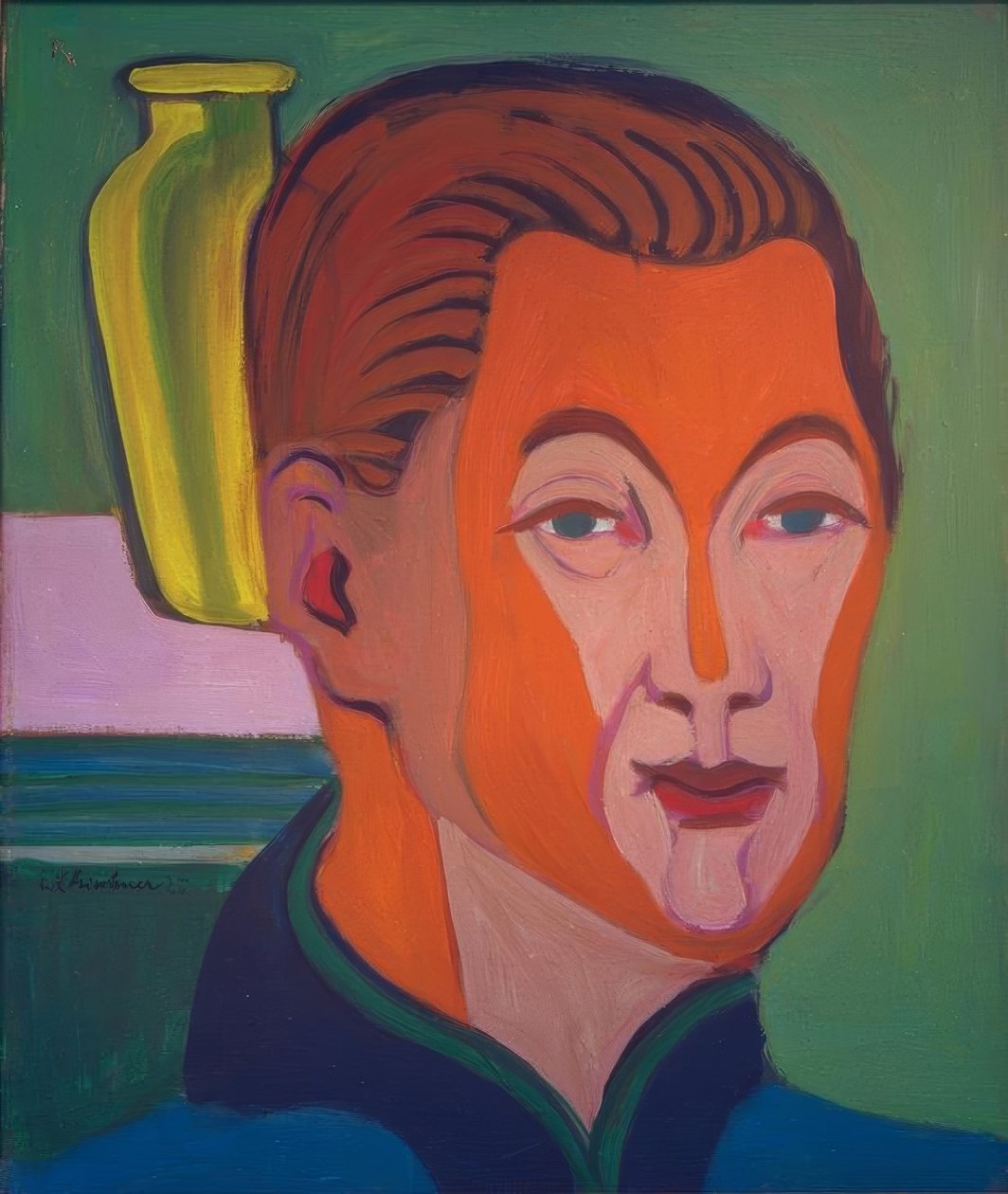 Cabeza del pintor (Autorretrato) de Ernst Ludwig Kirchner