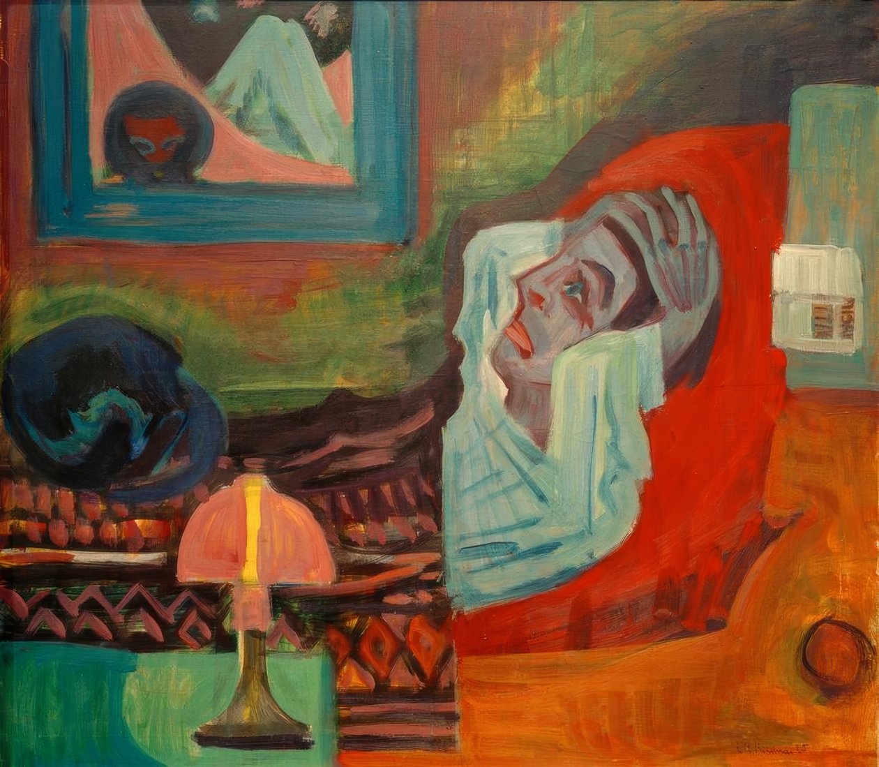Enfermo en la noche (El Enfermo) de Ernst Ludwig Kirchner