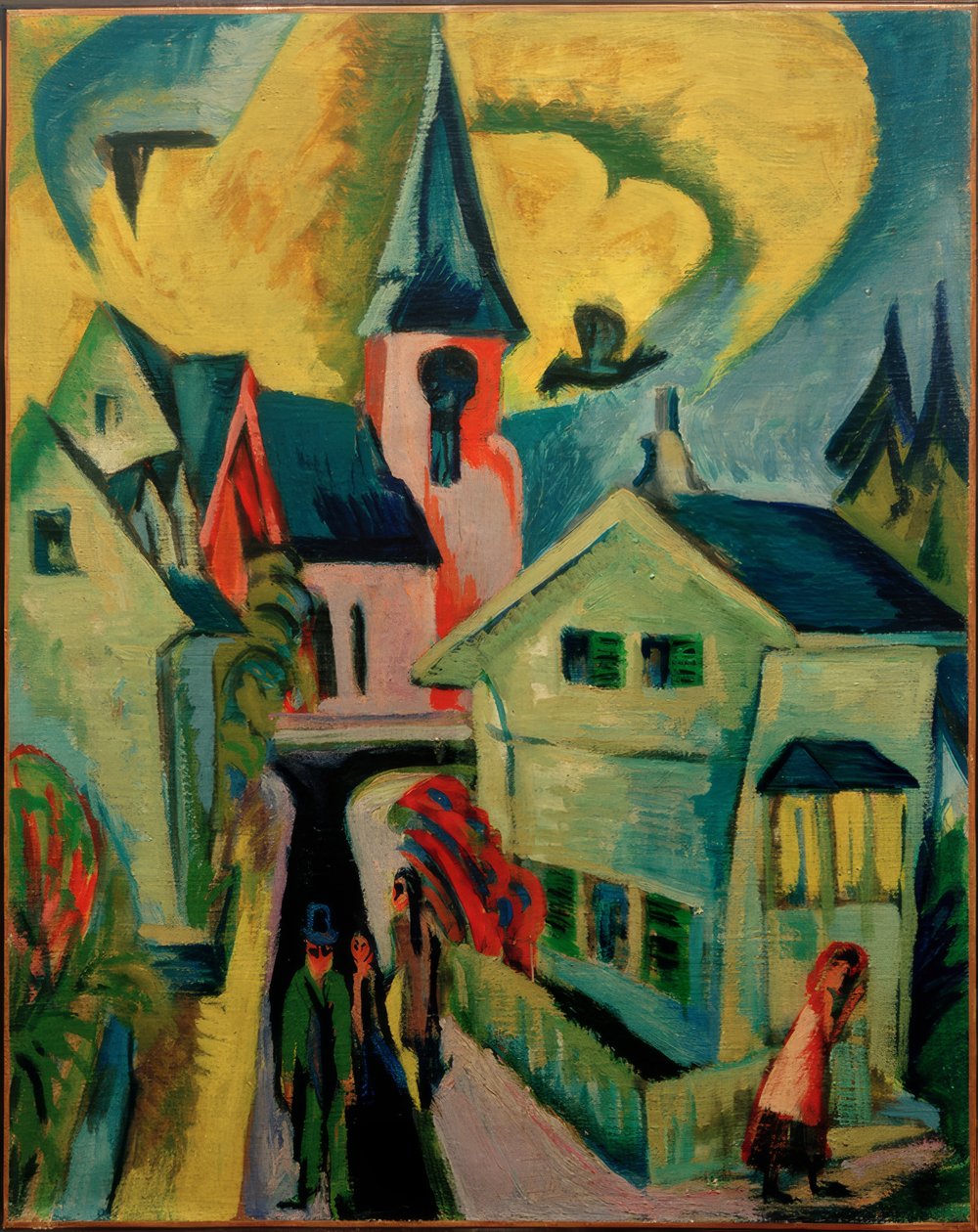 Königstein con iglesia roja de Ernst Ludwig Kirchner