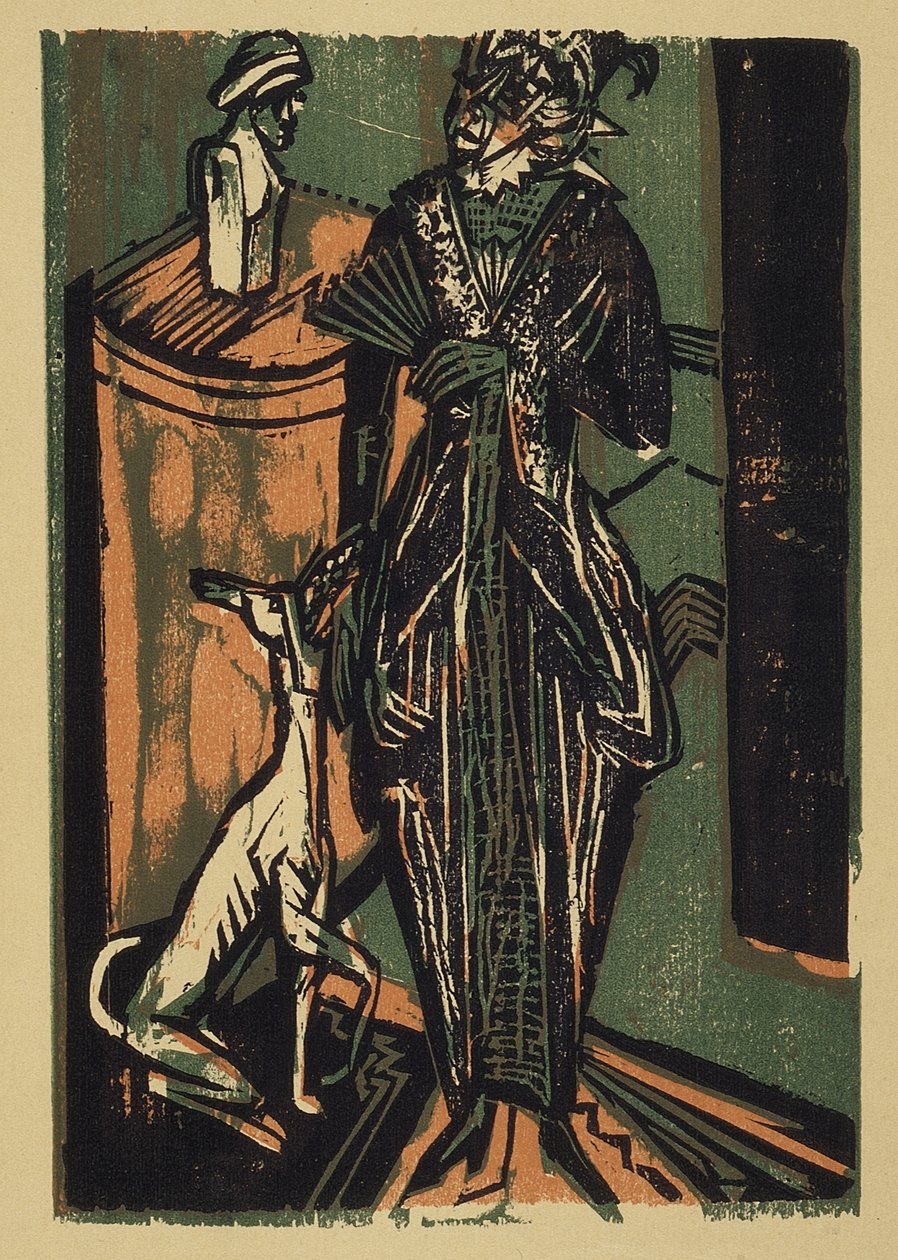 Dama con perro de Ernst Ludwig Kirchner