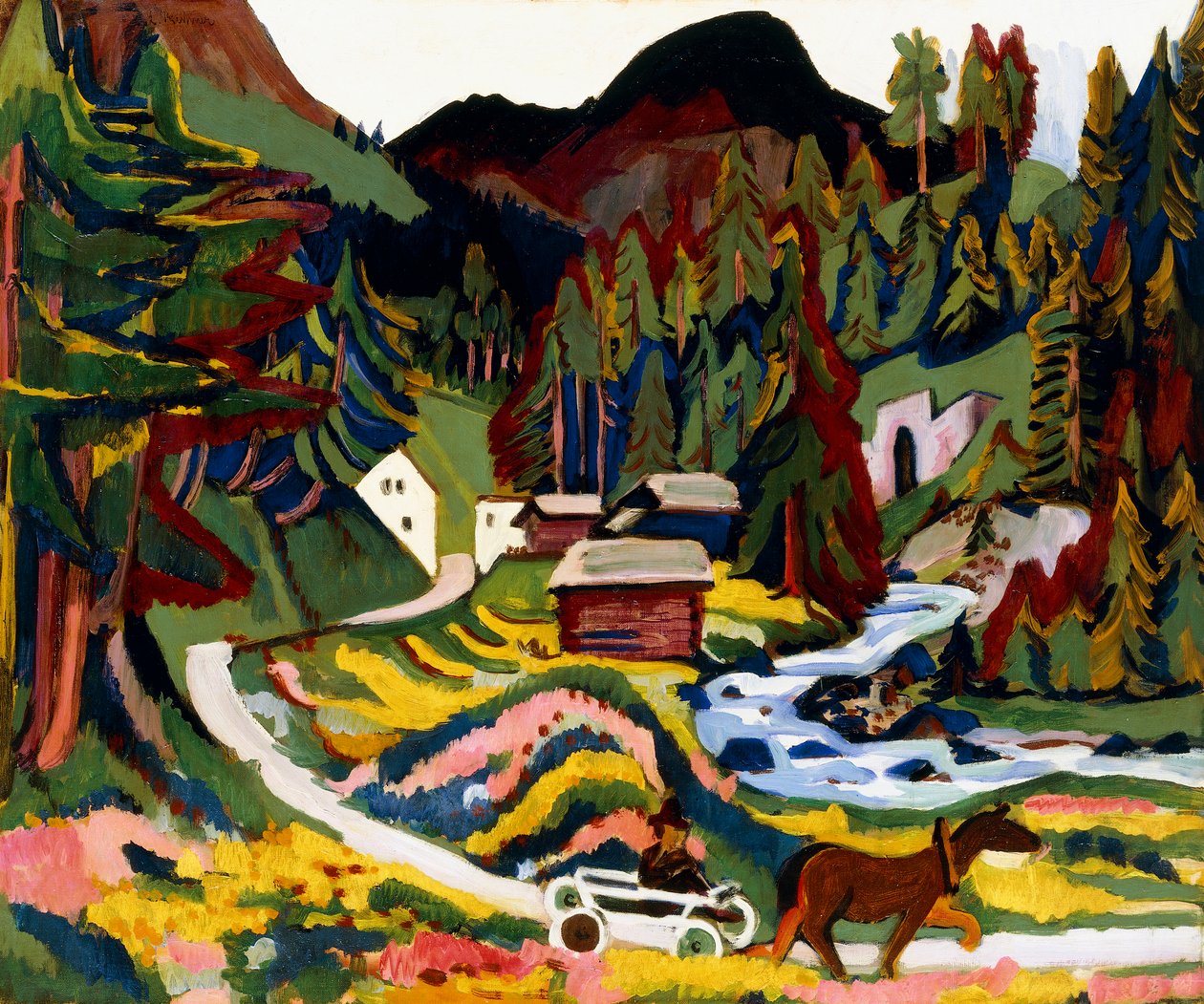 Paisaje en primavera, Sertig de Ernst Ludwig Kirchner