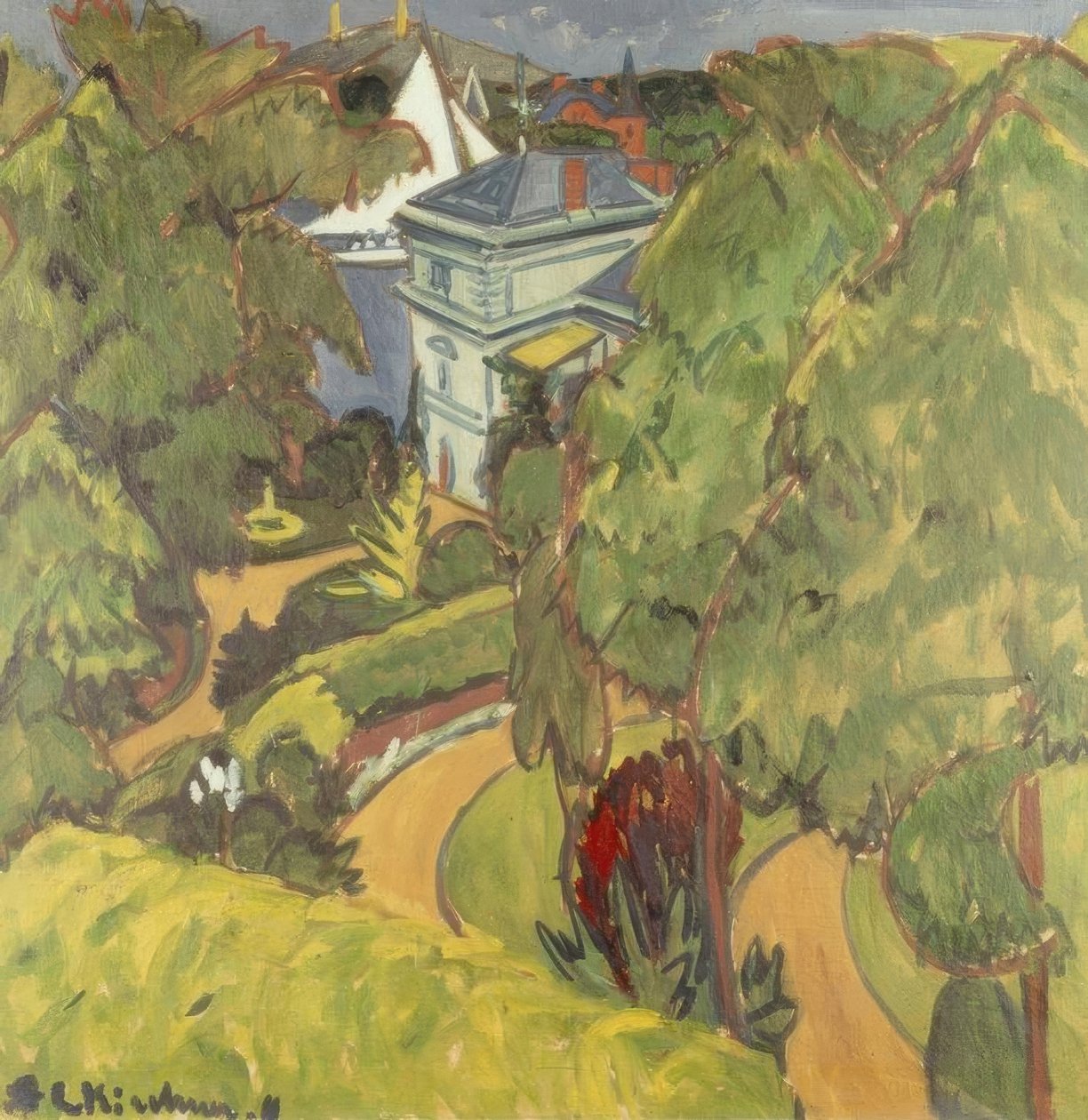 Paisaje (Villa cerca de Grünau) de Ernst Ludwig Kirchner