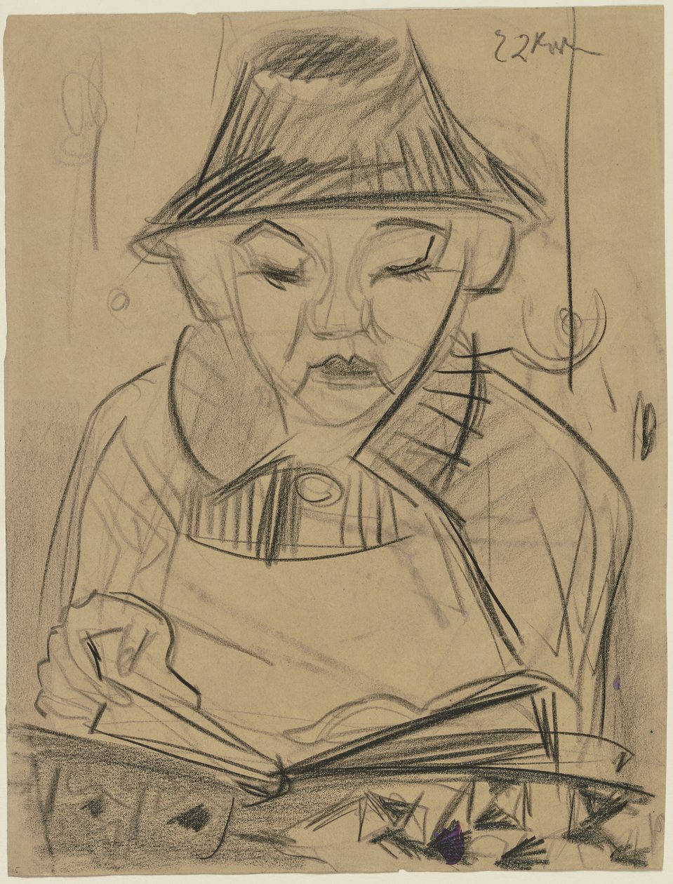 Niño leyendo de Ernst Ludwig Kirchner