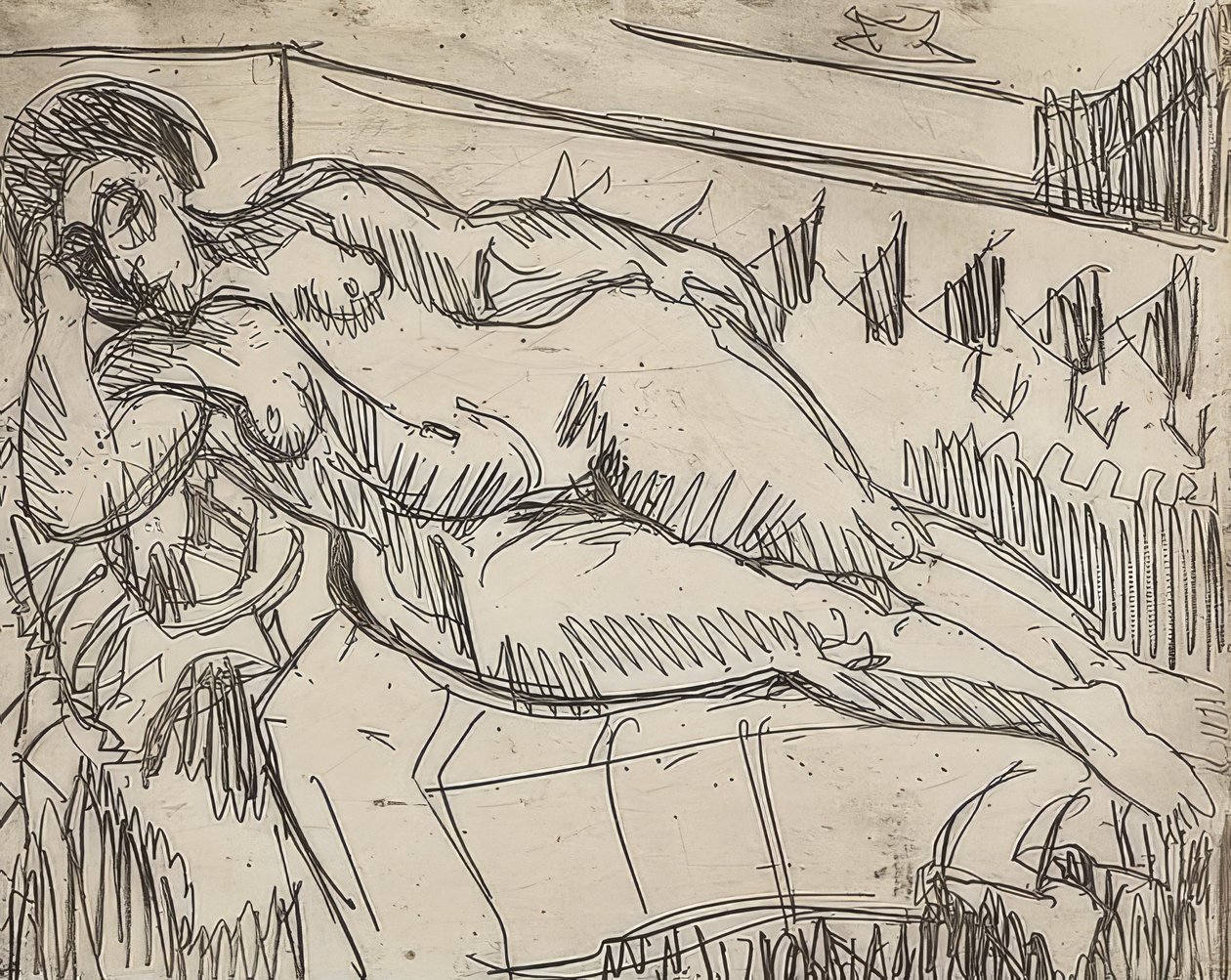 Desnudo reclinado de Ernst Ludwig Kirchner