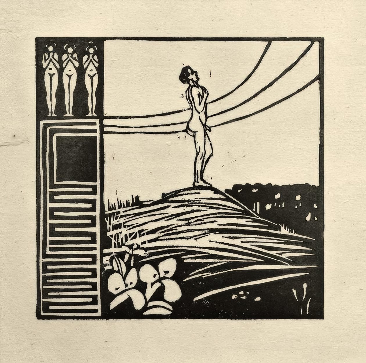 Figura masculina en una montaña (El anhelo) de Ernst Ludwig Kirchner