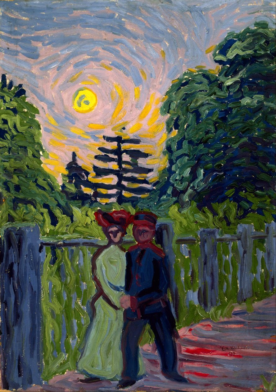 Salida de la luna: soldado y doncella de Ernst Ludwig Kirchner