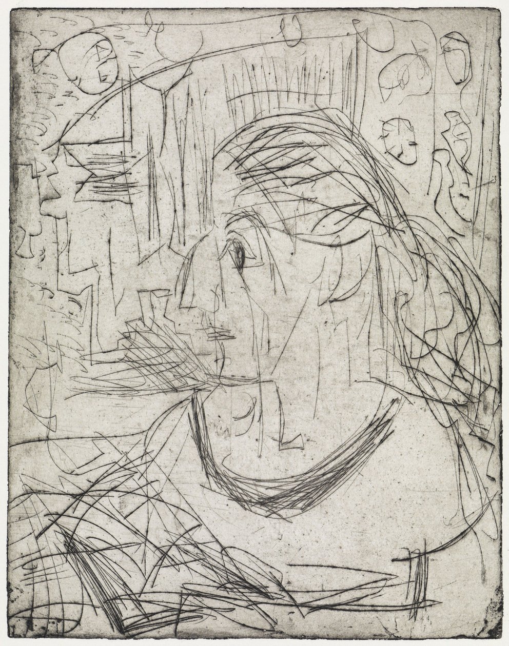 Chica desnuda junto a la estufa/Mujer enferma de Ernst Ludwig Kirchner