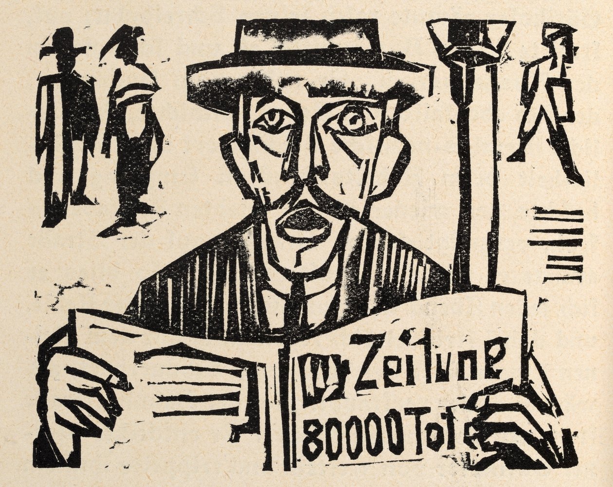 Junto a la carretera del ejército. Relatos de Jakob Bosshart. El apóstol de la paz - Werner Gütikofer de Ernst Ludwig Kirchner