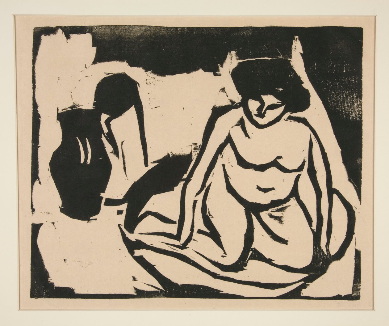 Chica desnuda en el baño de Ernst Ludwig Kirchner