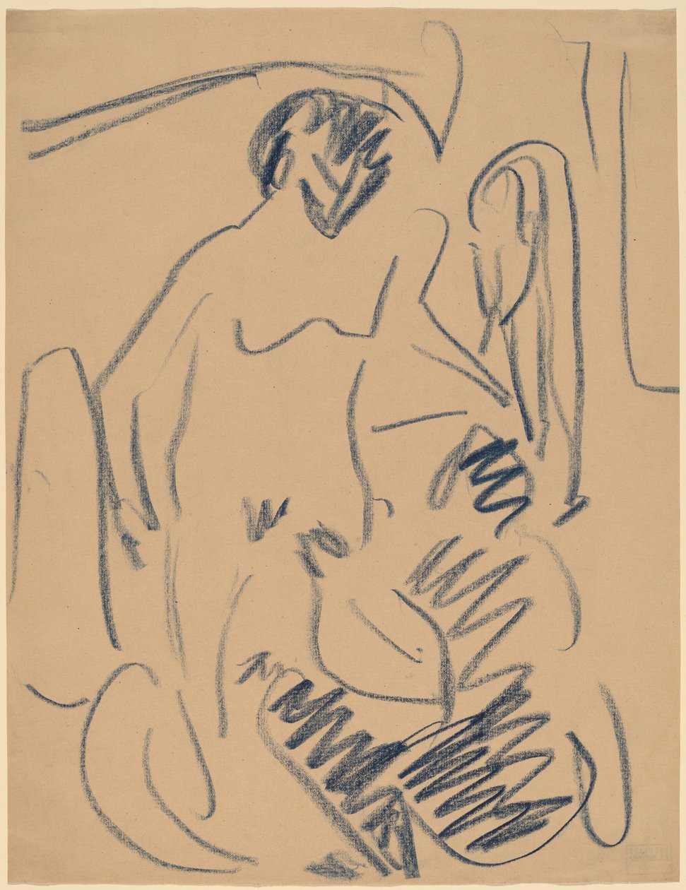 Desnudo en la Playa de Ernst Ludwig Kirchner