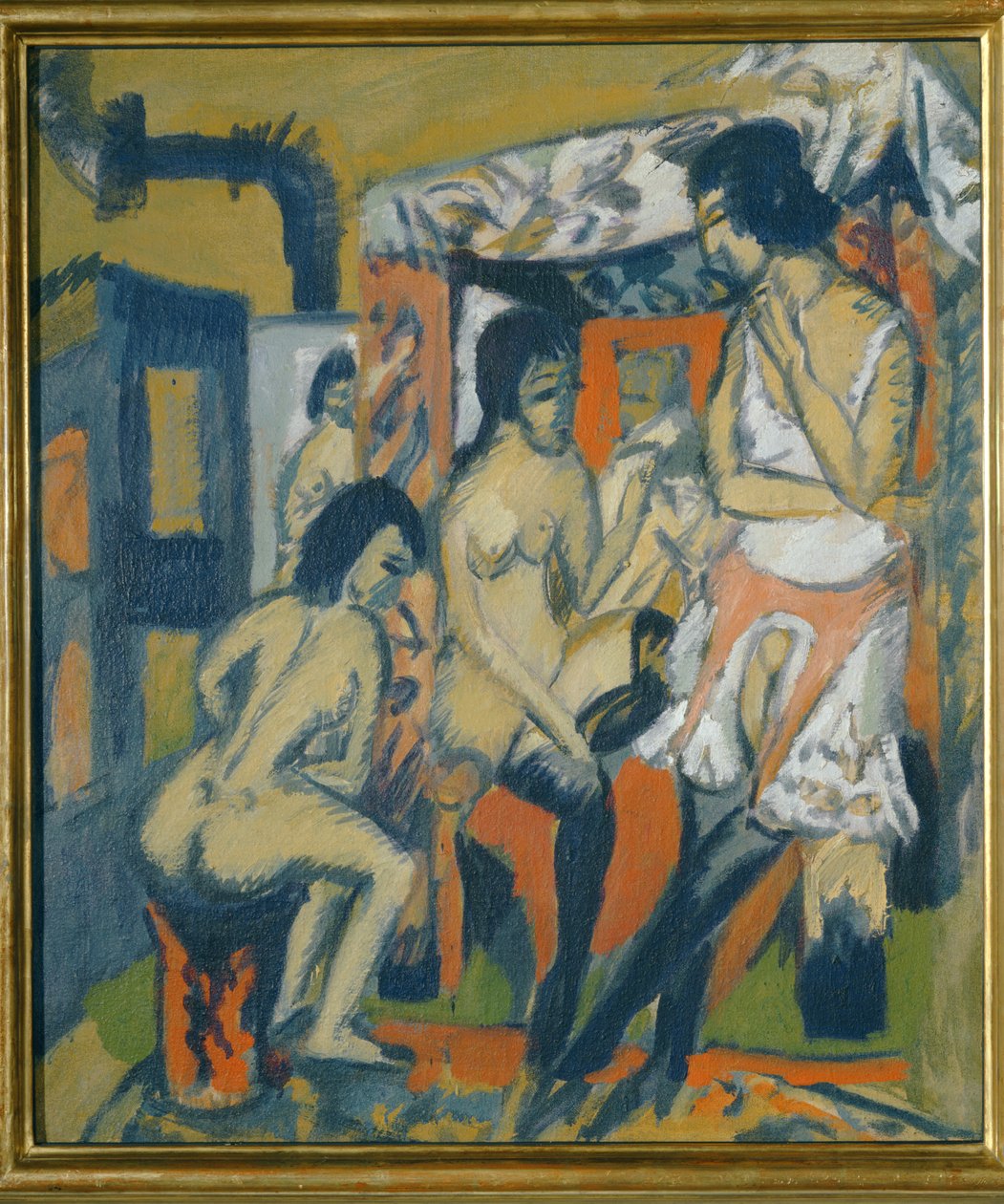 Desnudos en estudio (óleo sobre lienzo) de Ernst Ludwig Kirchner