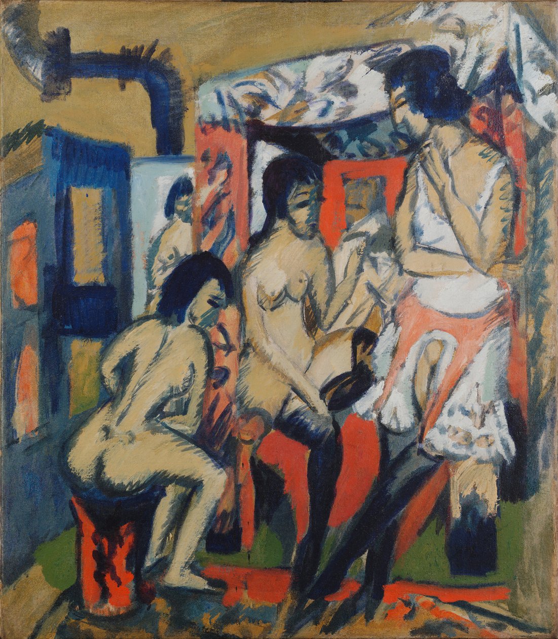 Desnudos en el estudio, 1912 de Ernst Ludwig Kirchner