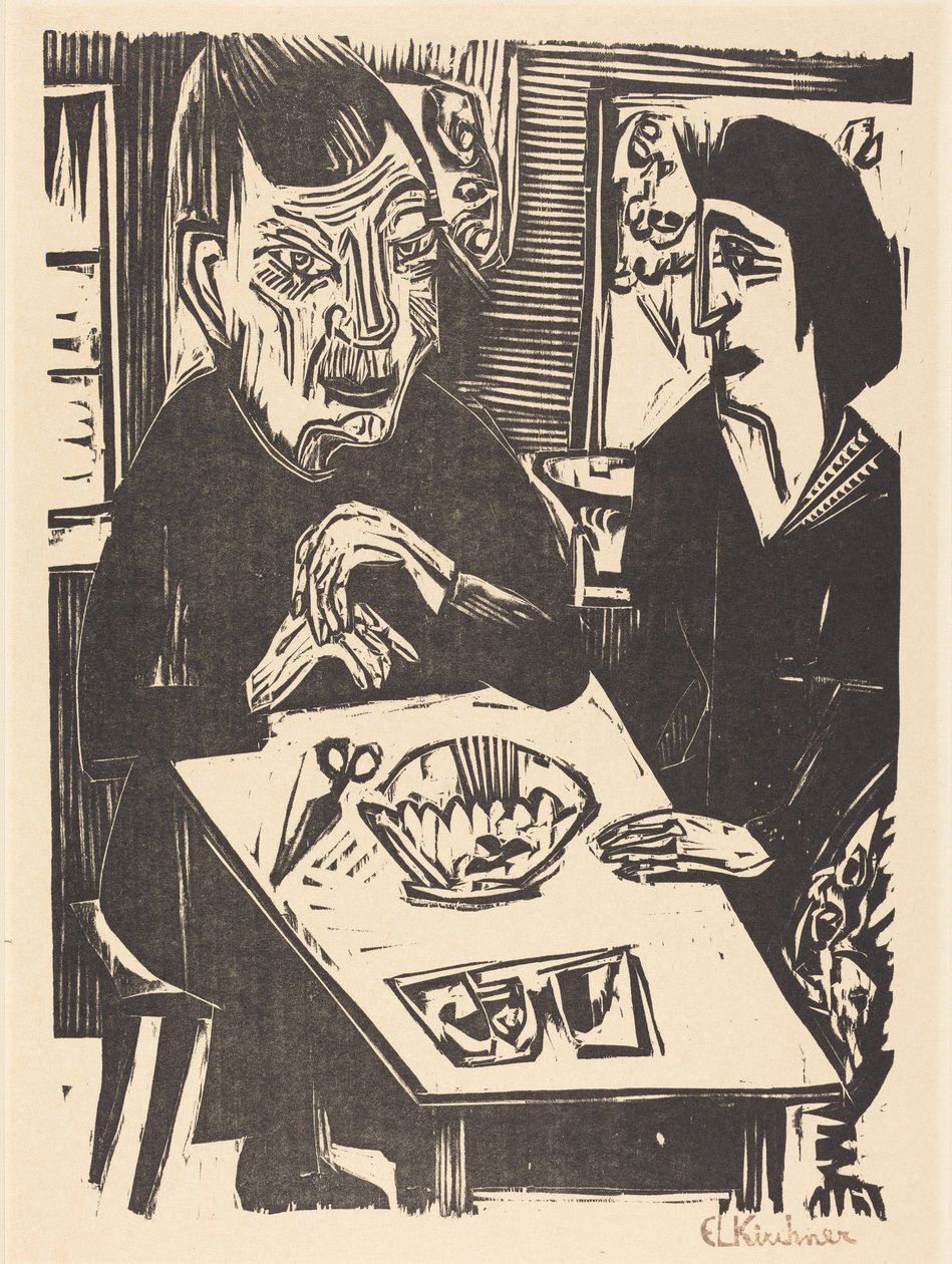 Mujer mayor y mujer más joven de Ernst Ludwig Kirchner
